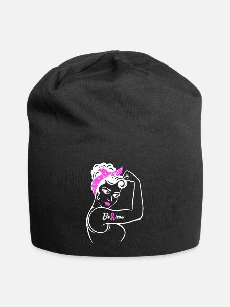 Believe | Breast cancer awareness - Jersey-Beanie - Schwarz