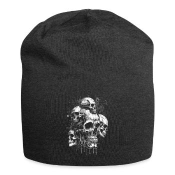 Rétro futuriste Skull Skull Design - Bonnet en jersey - charbon - Devant