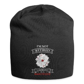 Karten Karte Blackjack Spiel - Jersey-Beanie - Schwarz - Vorne