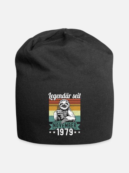 Faultier Legendär seit November 1979 Geburtstag - Jersey-Beanie - Schwarz