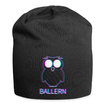 Ballern Techno Raver Electro Rave Musik Club - Jersey-Beanie - Schwarz - Vorne