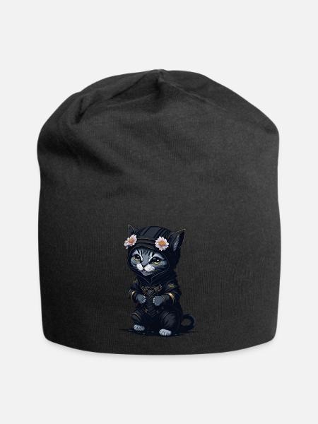 Avec ce motif, vous deviendrez un ninja - Bonnet en jersey - noir
