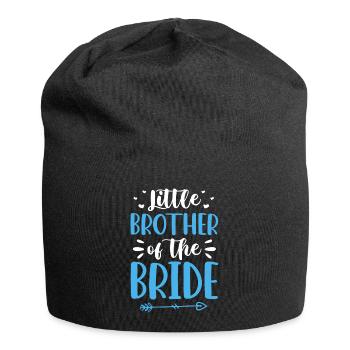 Little brother of the bride - Jersey Beanie - black - Front