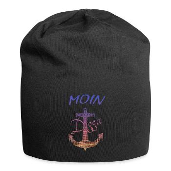 Moin Digga Hamburg - Jersey-Beanie - Schwarz - Vorne