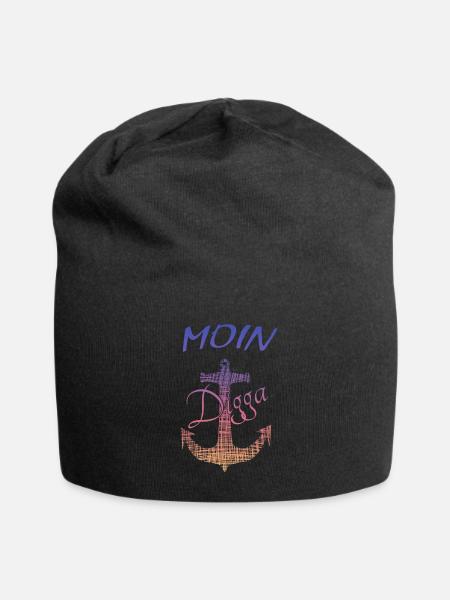Moin Digga Hamburg - Jersey-Beanie - Schwarz