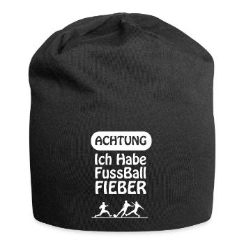 Fußball Soccer - Jersey-Beanie - Schwarz - Vorne