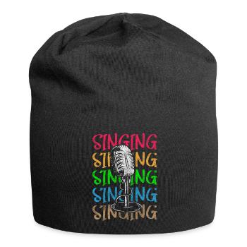 Musique, Chanteur, Chant, Chant - Bonnet en jersey - noir - Devant