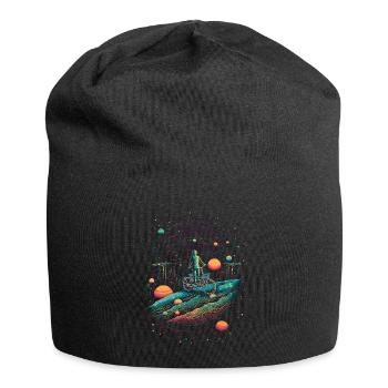 Happy Bicycle Day - Trippy Motif - Jersey Beanie - black - Front