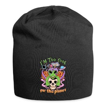 Je suis trop cool pour cette planète - Bonnet en jersey - noir - Devant