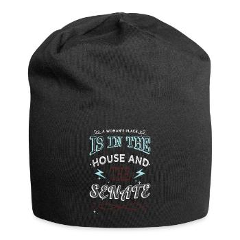 Geek Jokes BlackPower Abort Greg Abbott Typography - Jersey Beanie - black - Front