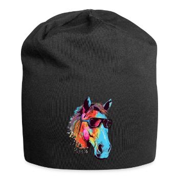 René le cheval - Bonnet en jersey - noir - Devant