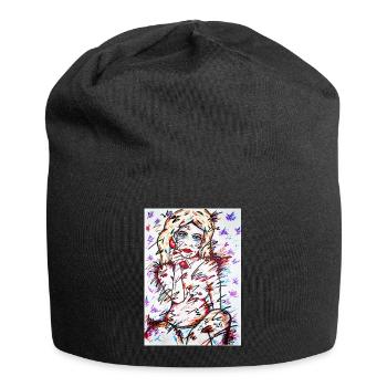 Telephone Girl - Jersey Beanie - black - Front