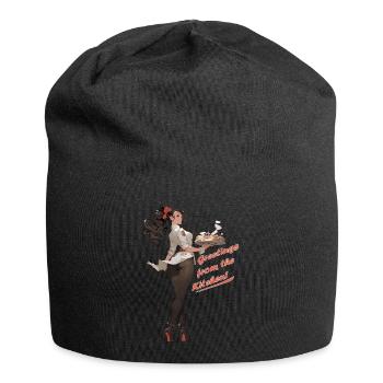 Greetings from the Kitchen - Jersey Beanie - black - Front