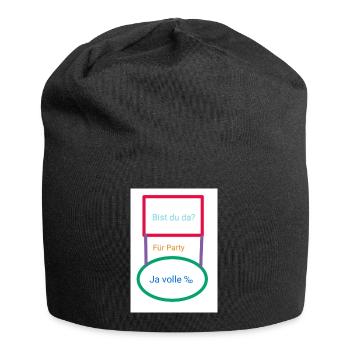 Antwort - Jersey-Beanie - Schwarz - Vorne