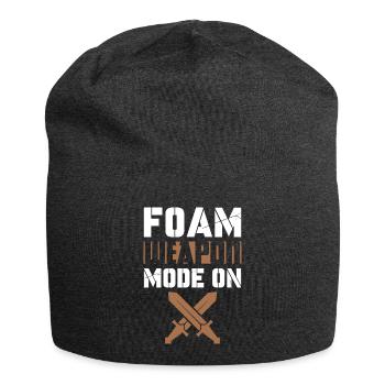 Foam weapon Mode on | Larper - Jersey Beanie - charcoal grey - Front