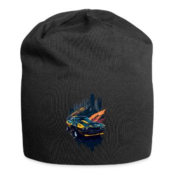 Klassischer Sportwagen - Jersey-Beanie - Schwarz - Vorne