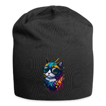 Chat mignon - Bonnet en jersey - noir - Devant