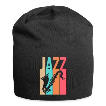 Jazzmusik - Saxophonist - Jersey-Beanie - Schwarz - Vorne