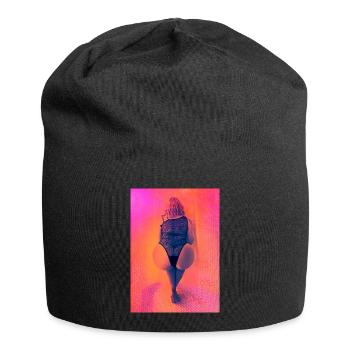 Popo talk - Jersey-Beanie - Schwarz - Vorne