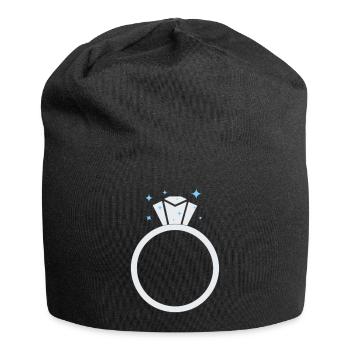 Bague de mariage en diamant - Bonnet en jersey - noir - Devant