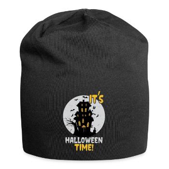 It's Halloween Time: Haunted House and Haunted Castle - Jersey Beanie - black - Front