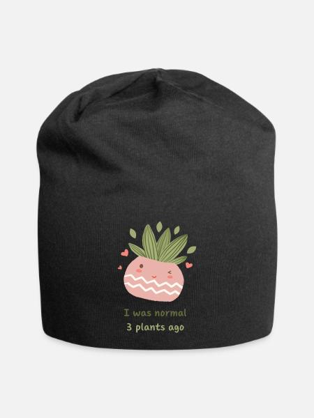 J’étais normal il y a 3 plantes - Bonnet en jersey - noir