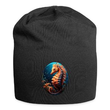 Sea horse - Jersey Beanie - black - Front