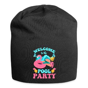 Swmming Pool Partymonster Erholung Gartenparty - Jersey-Beanie - Schwarz - Vorne