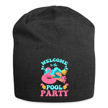 Swmming Pool Partymonster Erholung Gartenparty - Jersey-Beanie - Anthrazit - Vorne