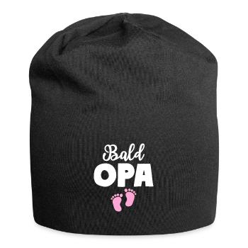 Bald Opa Mädchen Baby Großvater - Jersey-Beanie - Schwarz - Vorne