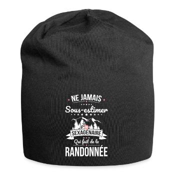 Sous-estimer une sexagénaire qui fait randonnée - Bonnet en jersey - noir - Devant
