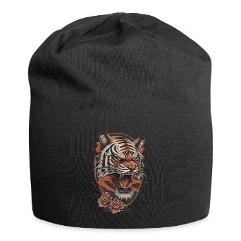 Tiger Japanische Tätowierung - Jersey-Beanie - Schwarz - Vorne