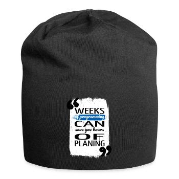 fun fathersday computer language awesome computers - Jersey-Beanie - Schwarz - Vorne