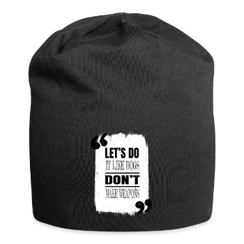 bird green humor statement hippy peace funky - Jersey-Beanie - Schwarz - Vorne