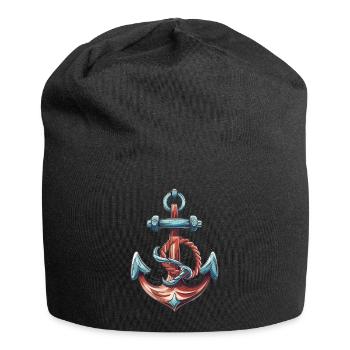 Ship anchor for shirts, hoodies or sweaters - Jersey Beanie - black - Front