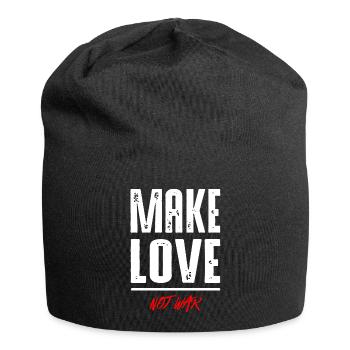 Make Love - Jersey-Beanie - Schwarz - Vorne