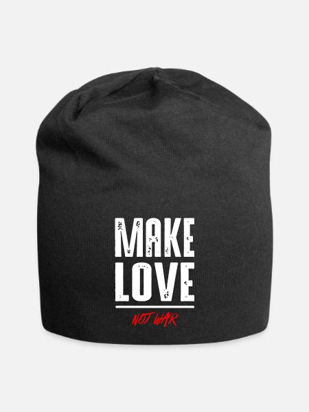 Make Love - Jersey-Beanie - Schwarz