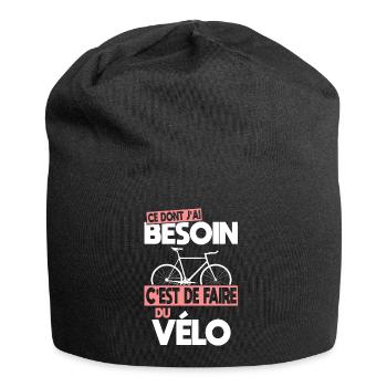 Ce dont j'ai besoin c'est de faire du Vélo - Bonnet en jersey - noir - Devant