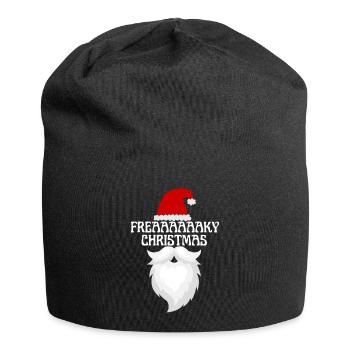 Weihnachtsmann Freaky Christmas Design - Jersey-Beanie - Schwarz - Vorne