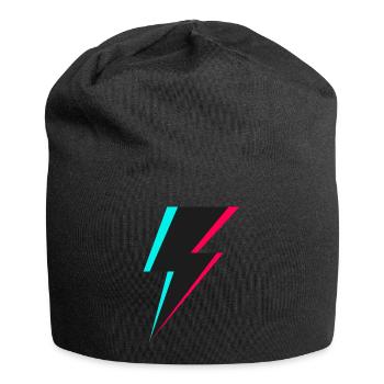 Logo de l’éclair - Bonnet en jersey - noir - Devant