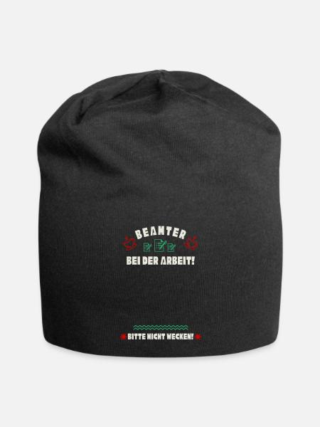 Schlafender Beamter - Jersey-Beanie - Schwarz