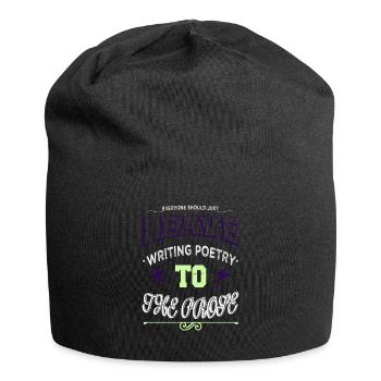 quote love geek birthday inspirational feminine - Jersey-Beanie - Schwarz - Vorne