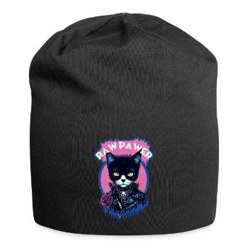 Gothic Katze - Jersey-Beanie - Schwarz - Vorne