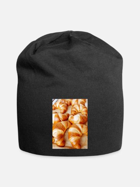 Croissants - Jersey-Beanie - Schwarz