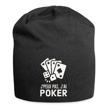 Je peux pas j ai poker - Bonnet en jersey - noir - Devant