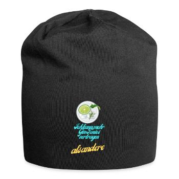 Sprüche Shirt Ich kann mehr Gin Tonics vertragen - Jersey-Beanie - Schwarz - Vorne
