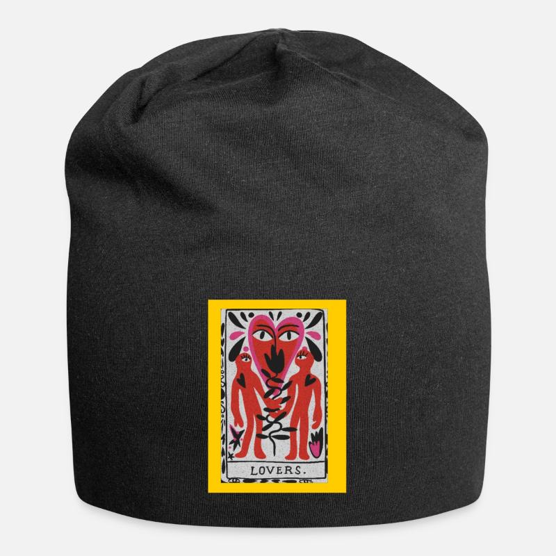 lovers card - Jersey-Beanie - Schwarz