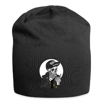 Bis zum letzten Atemzug. Smoke Skull - Jersey-Beanie - Schwarz - Vorne