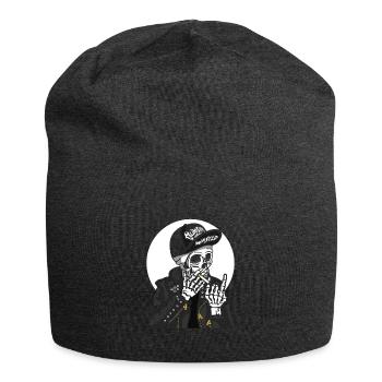 Bis zum letzten Atemzug. Smoke Skull - Jersey-Beanie - Anthrazit - Vorne