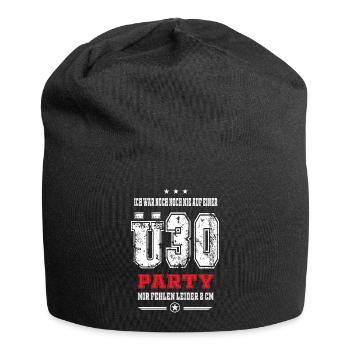 ich war noch nie auf einer Ü30 Party, lustig - Jersey-Beanie - Schwarz - Vorne